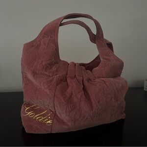 Goldie - Y2K Rose Pink Crushed Velvet Limited Edition Hobo Bag Purse